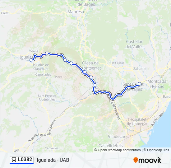 L0382 Bus Line Map