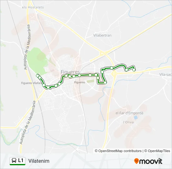 L1 bus Mapa de línia