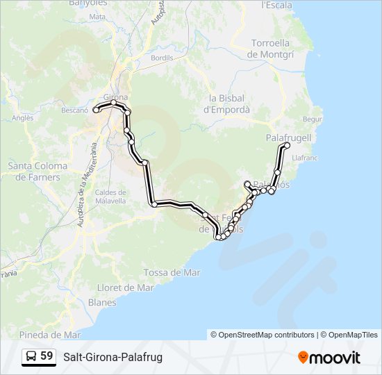 Mapa de 59 de autobús