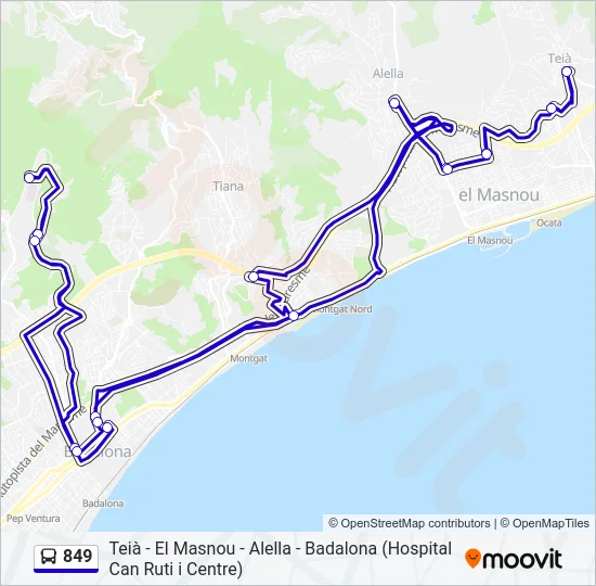 849  Line Map