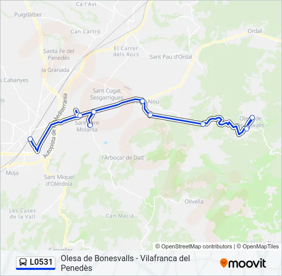 L0531 Bus Line Map