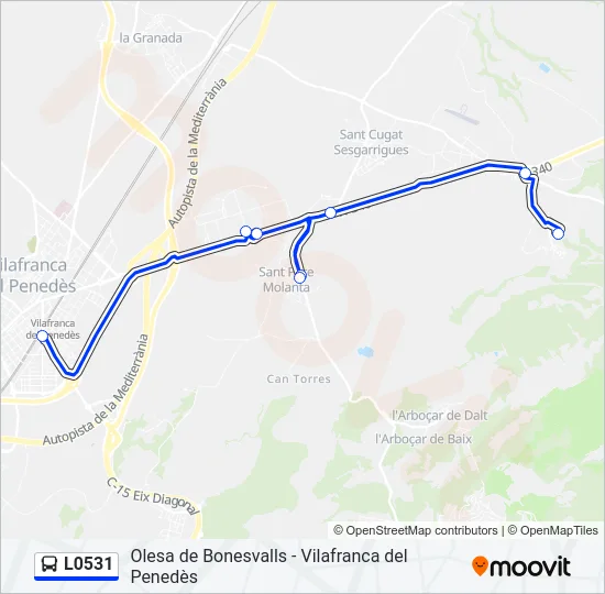 L0531 Bus Line Map