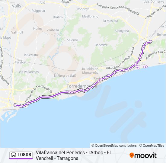 L0808 Bus Line Map