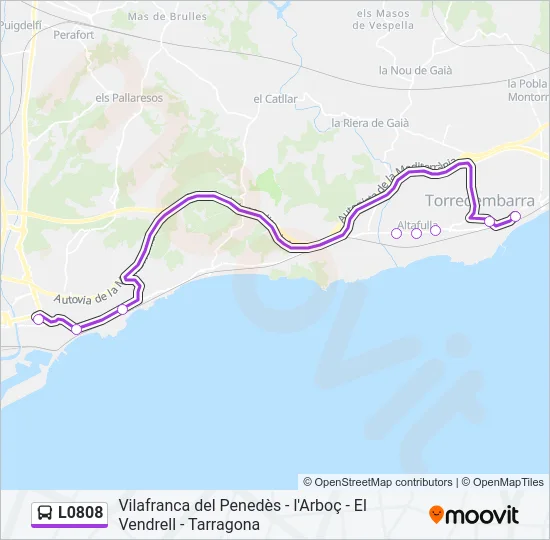 L0808 Bus Line Map
