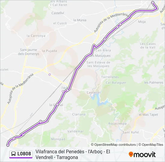 L0808 Bus Line Map