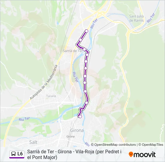 L6 Bus Line Map