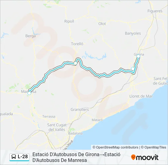 L-28 Bus Line Map