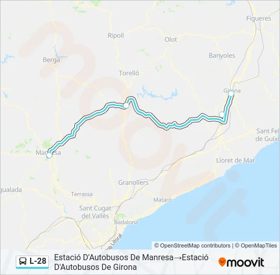 L-28 Bus Line Map