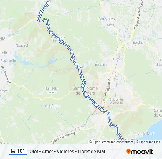 101 Bus Line Map