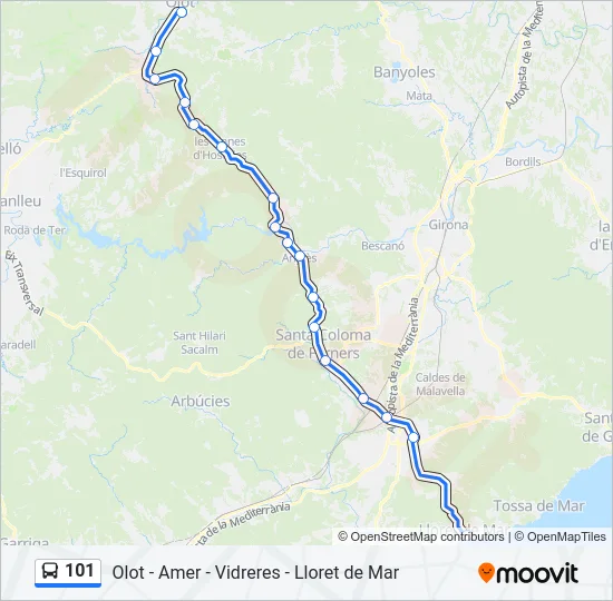 101 Bus Line Map