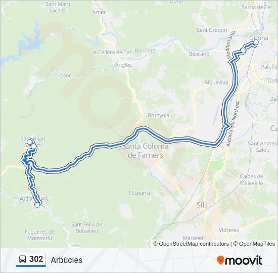 302  Line Map