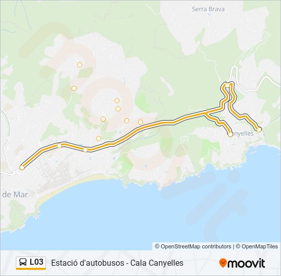 L03 bus Mapa de línia