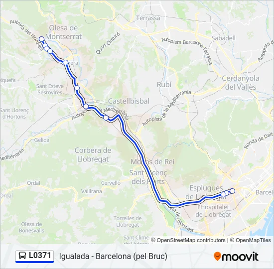 L0371 Bus Line Map
