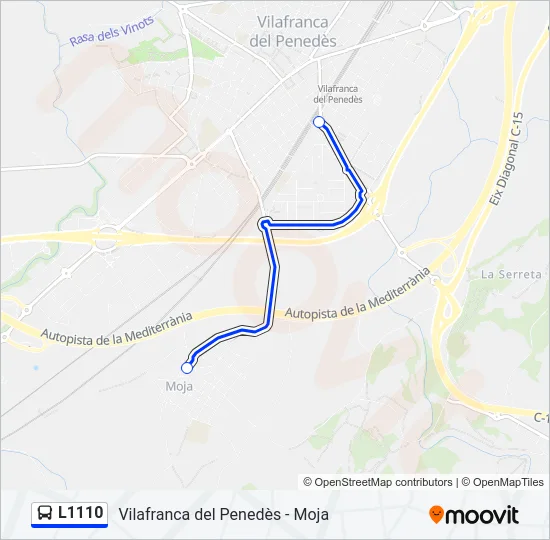 L1110 Bus Line Map