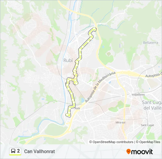 2 Bus Line Map