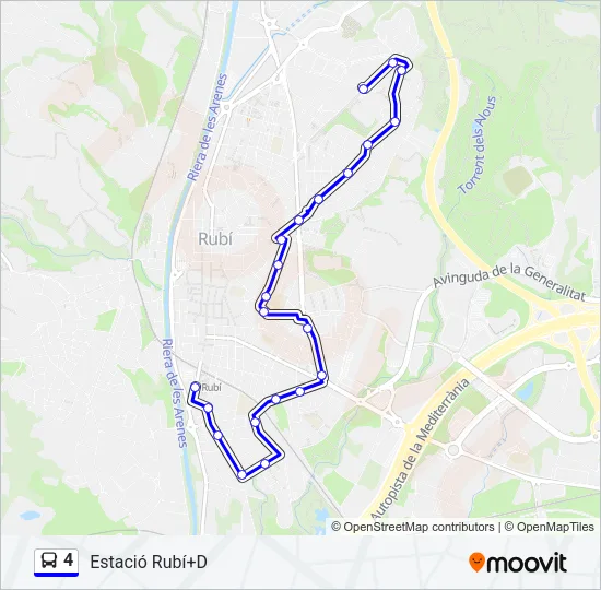 4 Bus Line Map