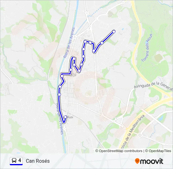 4 Bus Line Map