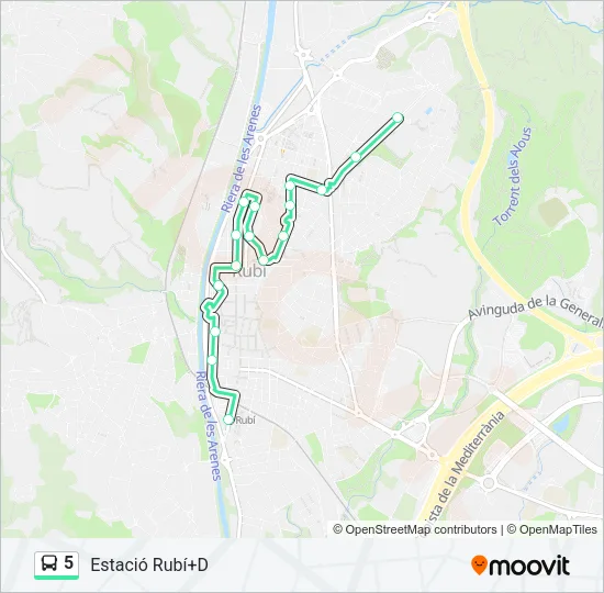 5 Bus Line Map