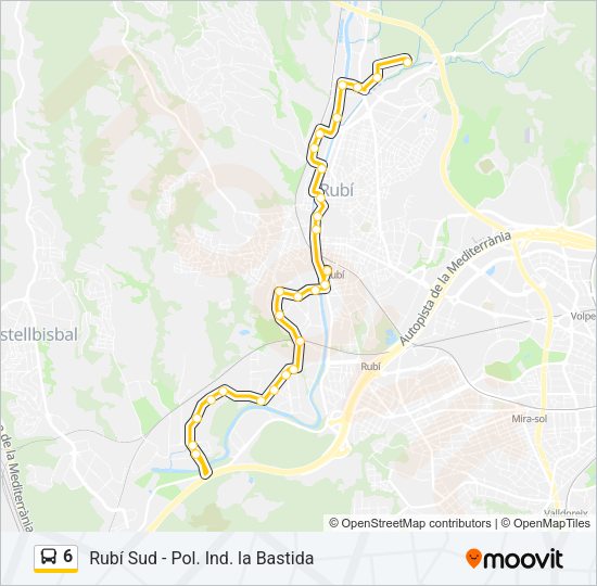 6 Bus Line Map