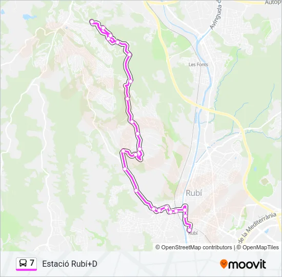 7 Bus Line Map