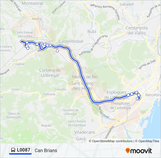 L0087 Bus Line Map