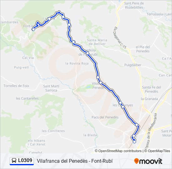 L0309 bus Line Map