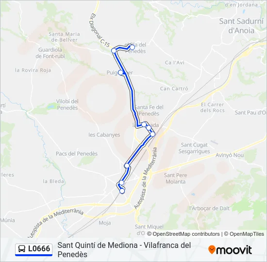 L0666 Bus Line Map