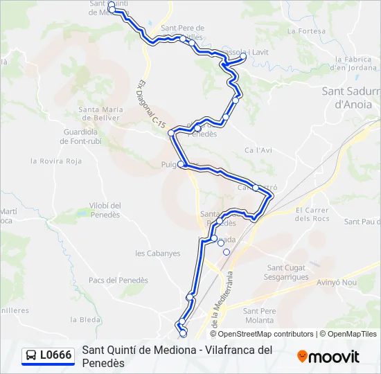 L0666 Bus Line Map