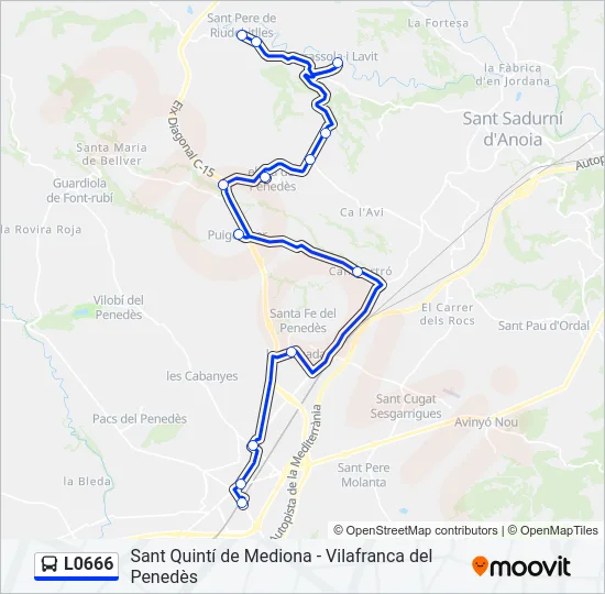 L0666 Bus Line Map