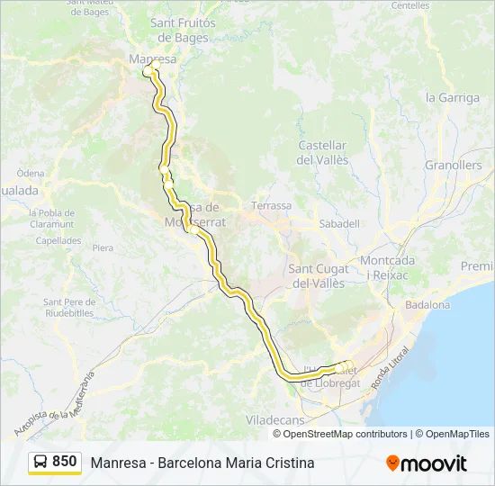 850 Bus Line Map