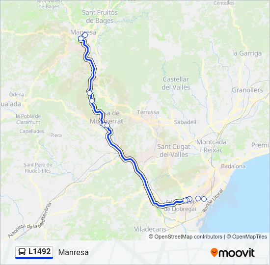 L1492 Bus Line Map