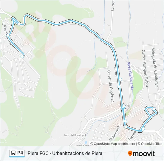 P4 Bus Line Map