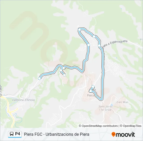 P4 Bus Line Map