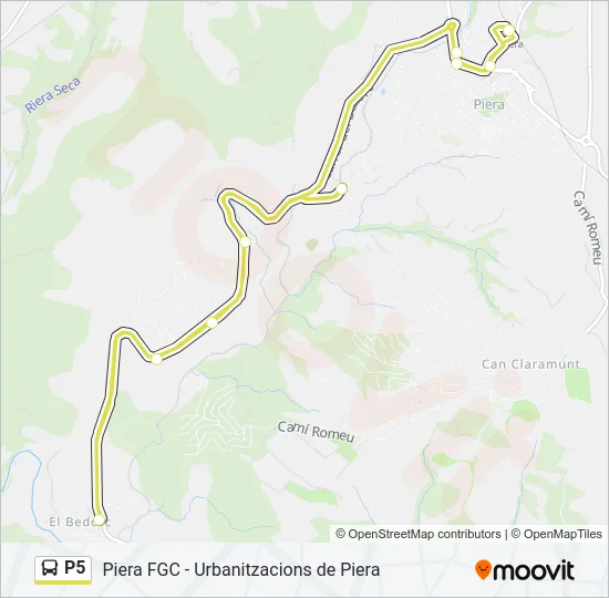 P5 Bus Line Map