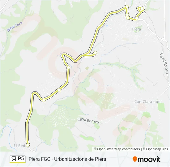 P5 Bus Line Map