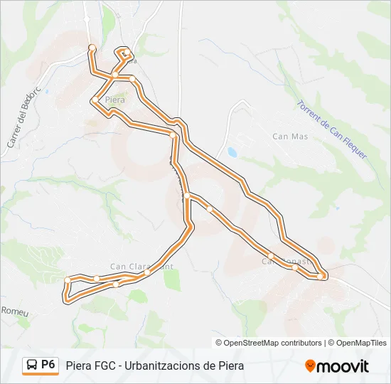 P6 Bus Line Map