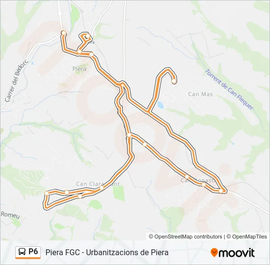 P6 Bus Line Map