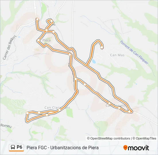 P6 Bus Line Map