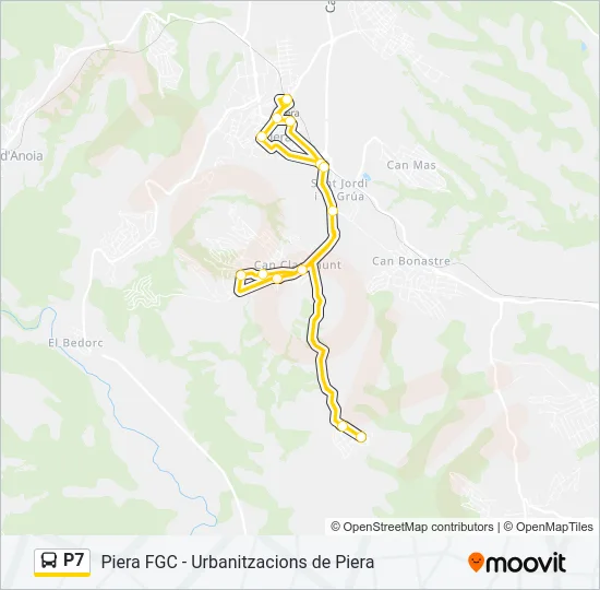 P7 Bus Line Map