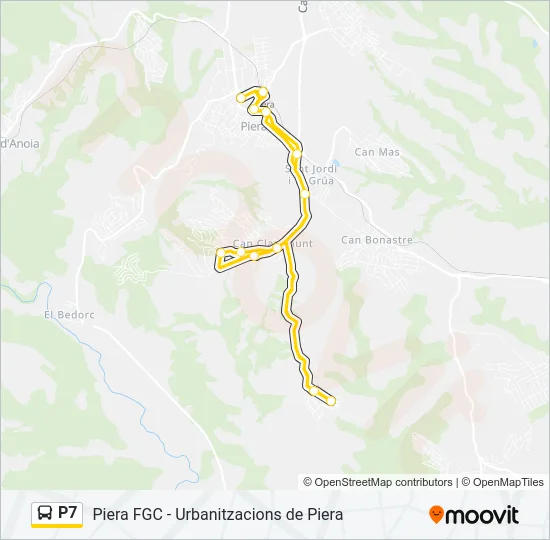 P7 Bus Line Map