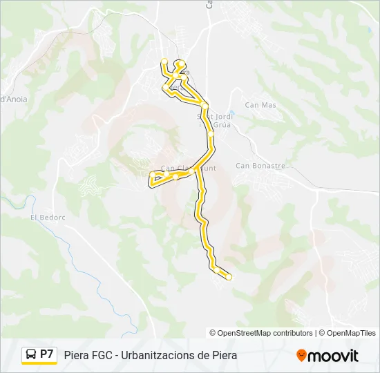 P7 Bus Line Map