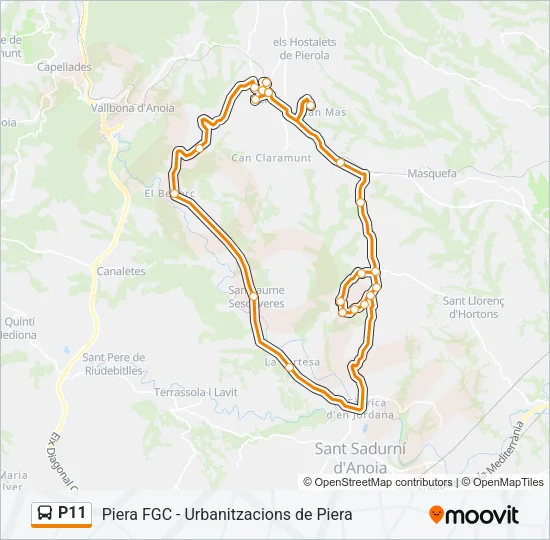 P11 Bus Line Map
