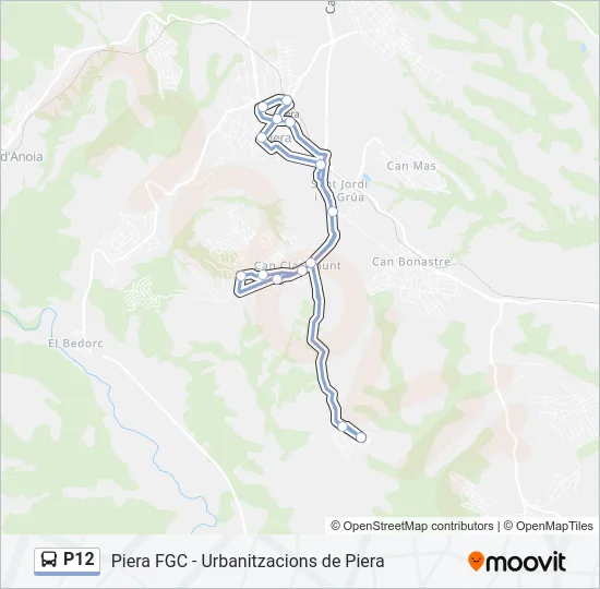 P12 Bus Line Map