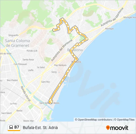 B7 Bus Line Map
