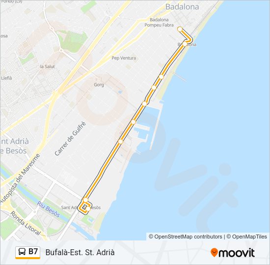 B7 Bus Line Map