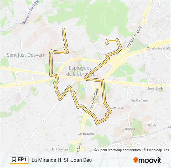 EP1 Bus Line Map