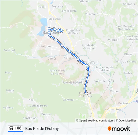 106 Bus Line Map