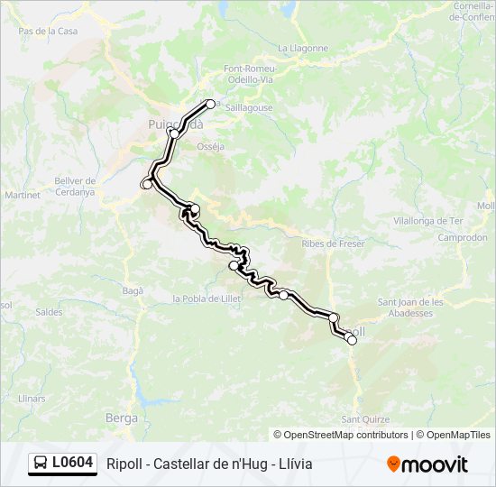 Mapa de L0604 de autobús