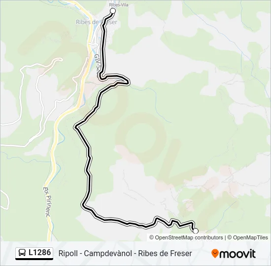 L1286 Bus Line Map