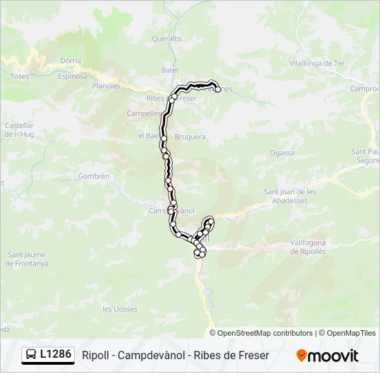 L1286 Bus Line Map